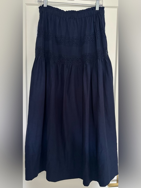 And Now This Dresses & Skirts - NWT And Now This Boho Tie-Waist Lace Inset Navy Maxi Skirt-Medium